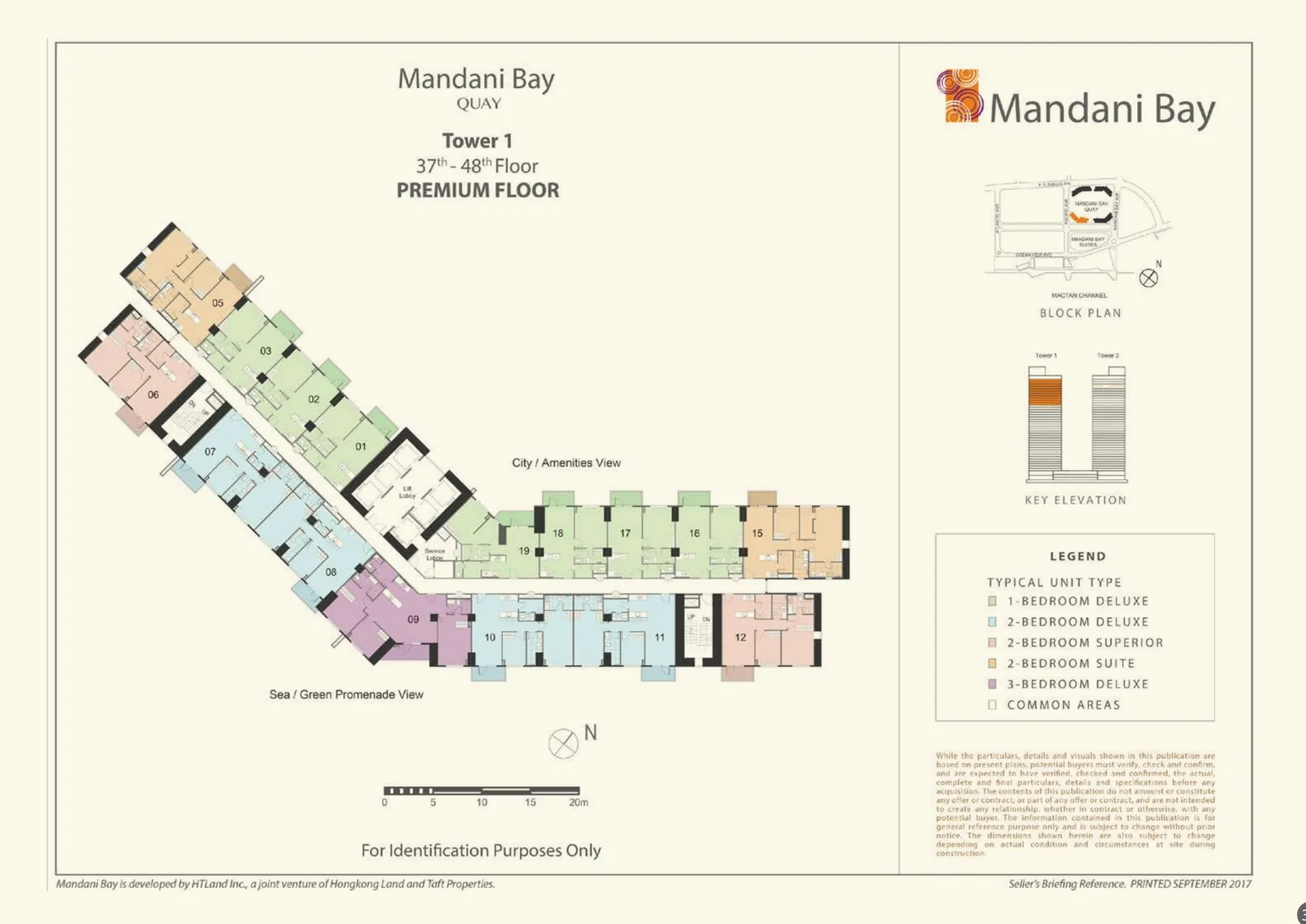 Mandani Bay Quay Tower 1 Premium Floor building floor plan, 37th–48th Floor