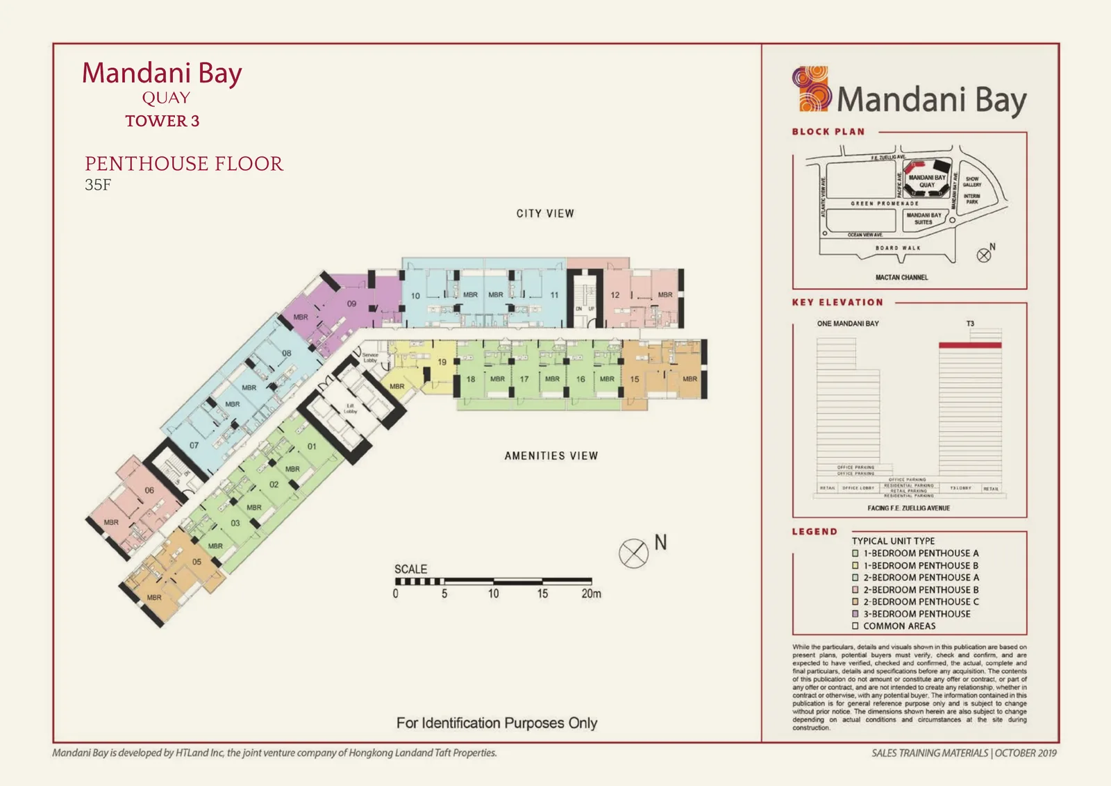 Mandani Bay Quay Tower 3 Penthouse Floor building floor plan, 35F