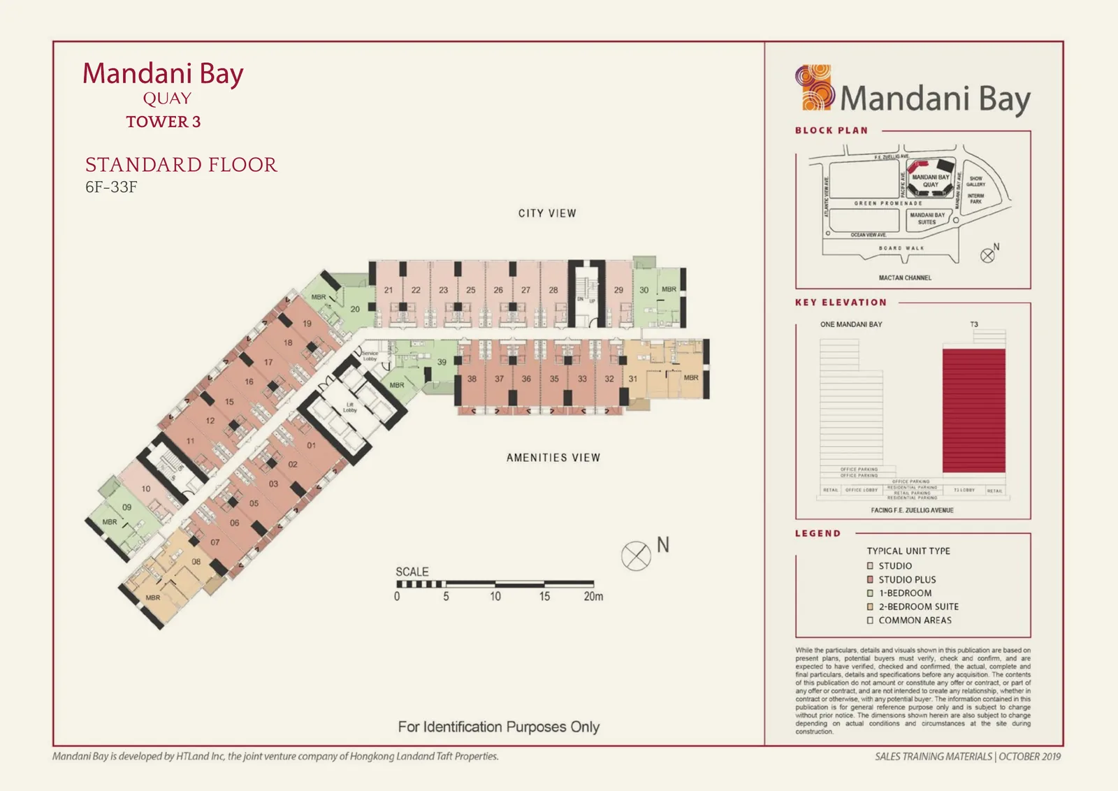 Mandani Bay Quay Tower 3 Standard Floor building floor plan, 6F–33F
